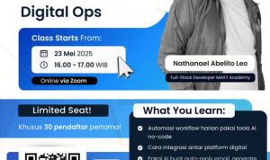 Maxy Academy Siap Gelar “AI No-Code”, Kelas Gratis Membangun Otomatisasi Kerja Tanpa Coding. Foto: viralsumsel.com