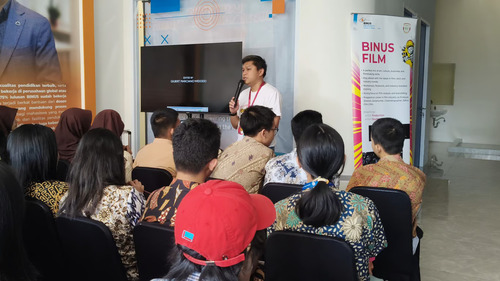 Program Studi Film BINUS UNIVERSITY Gelar Roadshow Kreatif. Foto : viralsumsel.com