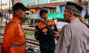 Sosialisasi Bahaya Aktivitas di Jalur Kereta Api. Foto: viralsumsel.com