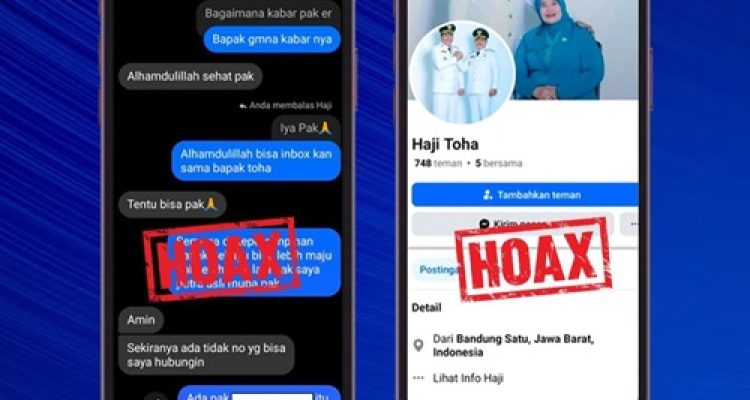 WASPADA PENIPUAN! Akun Facebook An “Haji Toha” Gunakan Foto Bupati Muba, Dipastikan Palsu Alias Akun HOAX. Foto : viralsumsel.com /dev