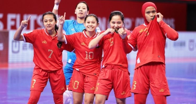 Garuda Pertiwi Terbang Tinggi! Indonesia Tundukkan Bahrain 5-1 dan Melaju ke Perempat Final AFC Women's Futsal Asian Cup 2025. Foto : pssi