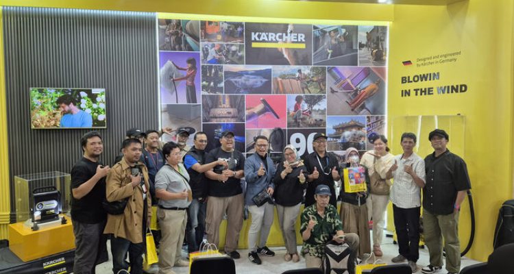 90 Tahun Karcher bersama teman Media di Jakarta Fair. Foto: viralsumsel.com