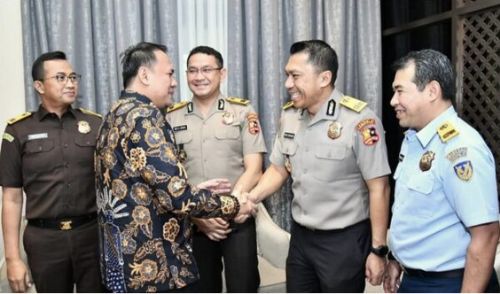 Ketua DPRD Sumsel Terima Tim PKDN Sespimti Polri ke-34 Tahun 2025. Foto :  viralsumsel.com