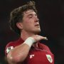 Ole Romeny penyerang Timnas Indonesia selebrasi usai cetak gol ke gawang Timnas China lewat titik penalti. Foto : pssi
