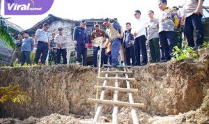 Wakil Bupati Muba Rohman Tinjau Lokasi Longsor di Sanga Desa. Foto : viralsumsel.com /dev