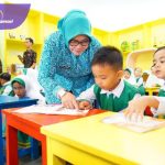 Hj. Patimah Toha dan Rosada Rohman Tebar Semangat Literasi di PAUD Kasih Bunda Muba. Foto : viralsumsel.com