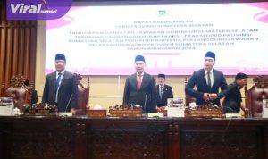 Wagub Cik Ujang Jawab Pandangan Fraksi DPRD Sumsel Soal Raperda APBD 2024. Foto : viralsumsel.com /win