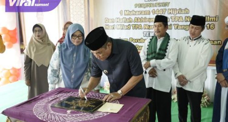Bupati Muba Toha Resmikan Masjid At-Tauhid dan Peringati 1 Muharram serta Milad ke-16 TPA Nurul Ilmi Desa Sungai Angit