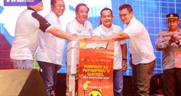 Spektakuler! Wagub Cik Ujang Launching Maskot dan Logo Porprov XV dan Peparprov V Sumsel 2025