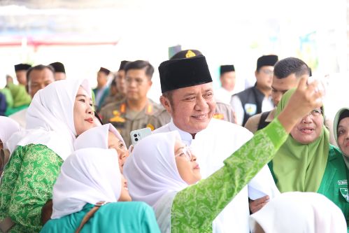 Peringatan Harlah Muslimat dan Fatayat NU, Gubernur Herman Deru Titip Pesan Syukur dan Sabar. Foto : viralsumsel.com /win