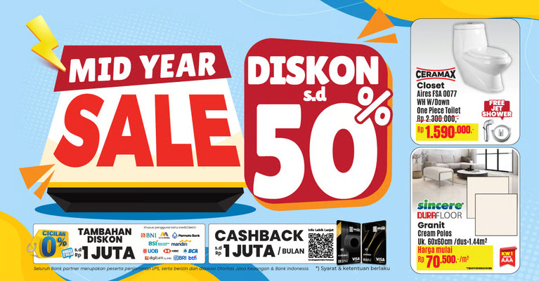 Mitra10 Luncurkan Mid Year Sale, Bahan Bangunan & Perlengkapan Rumah Super Hemat!. Foto : viralsumsel.com