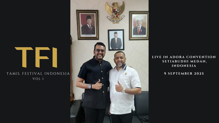 Rommy Van Boy Menjadi (Anggota DPRD Kota Medan) sebagai Penasehat Tamil Festival Indonesia 2025. Foto: viralsumsel.com