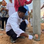 Wali Kota Prabumulih Letakkan Batu Pertama Masjid Al Adawiyah. Foto : viralsumsel.com /man