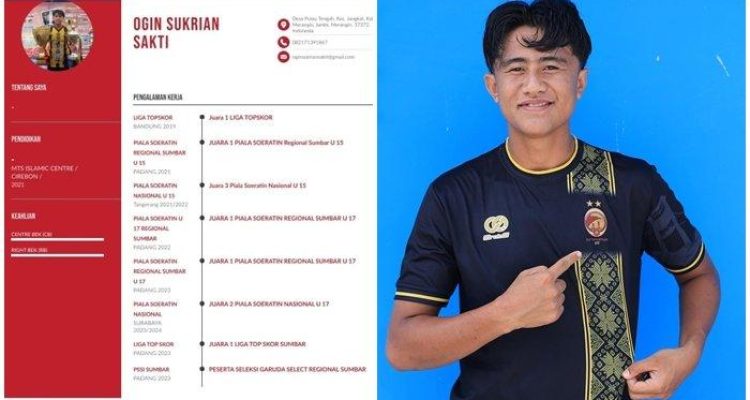 Resmi Promosi ke Tim Senior, Ogin Sukrian Sakti Jadi Amunisi Baru Sriwijaya FC. Foto : mosfc