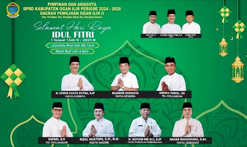 Ketua DPRD Ogan Ilir Ucapkan Selamat Lebaran: “Mari Bangun Dapil II dengan Semangat Fitrah”