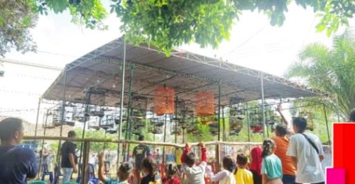 Lomba Burung Berkicau Meriahkan Peresmian Gantangan Baru di Desa Panca Tunggal Sungai Lilin