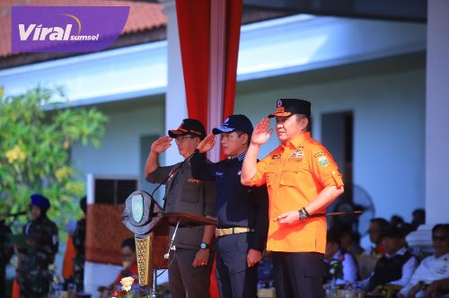 Pimpin Apel dan Simulasi Penanggulangan Karhutla, Menteri LH RI Puji Upaya Pemprov Sumsel Tekan Karhutla 2025