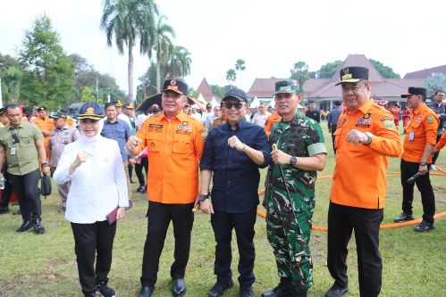 Pimpin Apel dan Simulasi Penanggulangan Karhutla, Menteri LH RI Puji Upaya Pemprov Sumsel Tekan Karhutla 2025