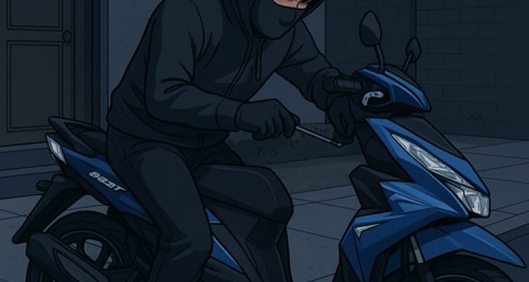 Aksi Pencurian Motor Kembali Terjadi di Talang Kelapa, Warga RT 086 Dihimbau Tingkatkan Kewaspadaan