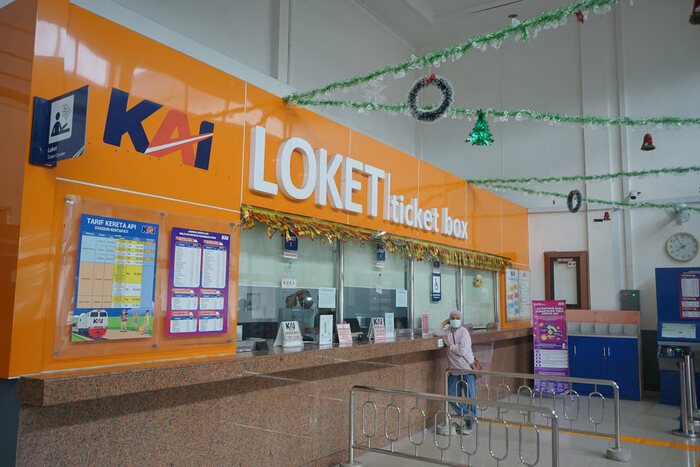 Loket penjualan tiket di stasiun Loket penjualan tiket di stasiun. Foto: viralsumsel.com