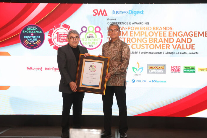 PT Perkebunan Nusantara I (PTPN I) mendapatkan penghargaan Indonesia Best Employee Engagement 2025. Foto: viralsumsel.com