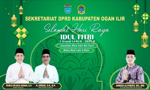 Plt. Sekwan DPRD Ogan Ilir Ahmad Alfarisy Ucapkan Selamat Idul Fitri: “Mari Kembali Fitri dan Perkuat Ukhuwah”
