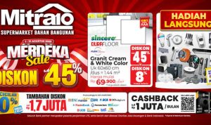 Belanja Merdeka di Mitra10! Diskon Hingga 45% dan Hadiah Langsung Tanpa Diundi. Foto : viralsumsel.com