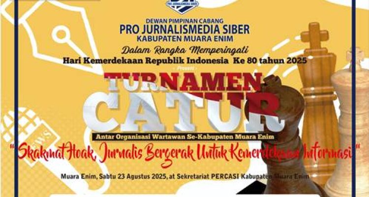 DPC PJS Muara Enim Akan Gelar Turnamen Catur Wartawan, Ajak Lawan Hoaks Lewat Strategi Papan Catur