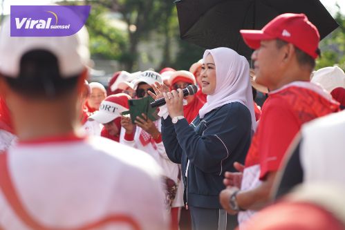 Feby Deru Ajak Warga Sumsel Jaga Kesehatan Jantung Lewat Senam Sehat di Kambang Iwak