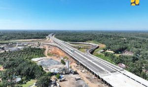 Interchange Ness Muara Jambi Hampir Rampung, Waktu Tempuh ke Kota Jambi Cepat. Foto : viralsumsel.com