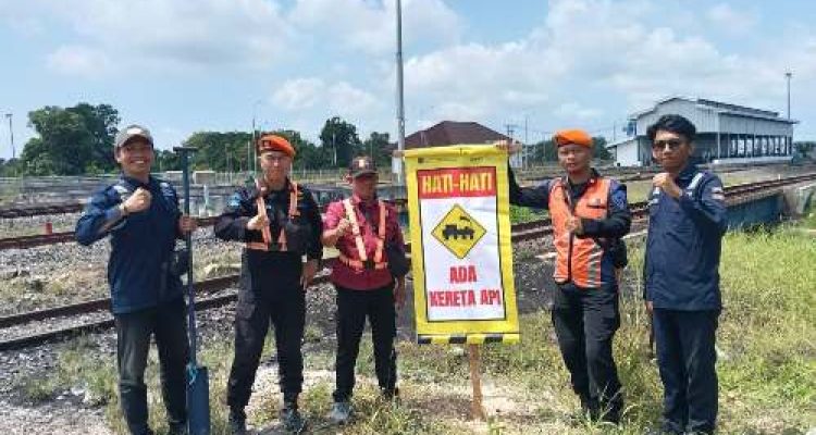 KAI Divre III Palembang Intensifkan Sosialisasi Keselamatan Perlintasan Sebidang Selama Libur Lebaran 2026