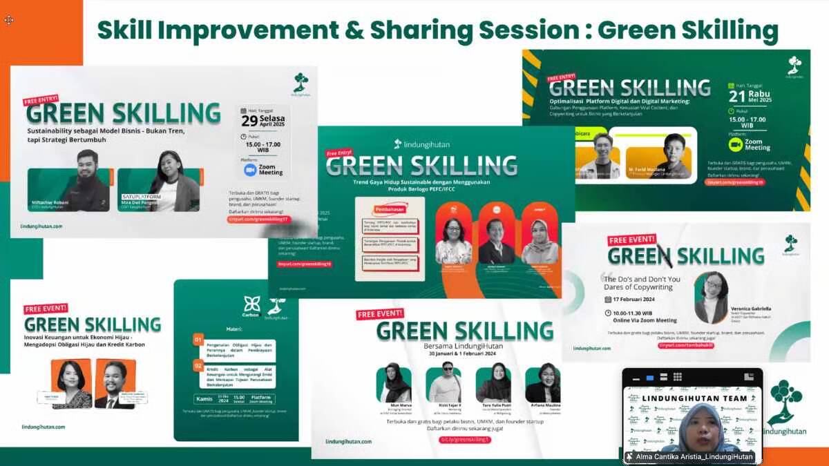 LindungiHutan Sukses Gelar Green Skilling #21 Dorong Penerapan Green Mindset dalam Bisnis. Foto: viralsumsel.com LindungiHutan Sukses Gelar Green Skilling #21 Dorong Penerapan Green Mindset dalam Bisnis. Foto: viralsumsel.com