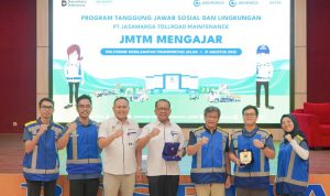 PT Jasamarga Tollroad Maintenance, JMTM Mengajar. Foto: viralsumsel.com