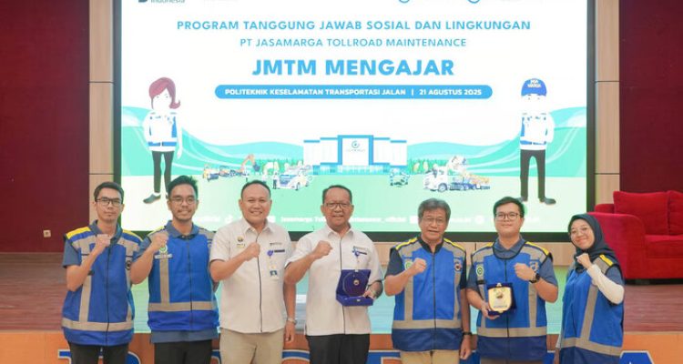 PT Jasamarga Tollroad Maintenance Gelar JMTM Mengajar di Politeknik Keselamatan Transportasi Jalan. Foto: viralsumsel.com