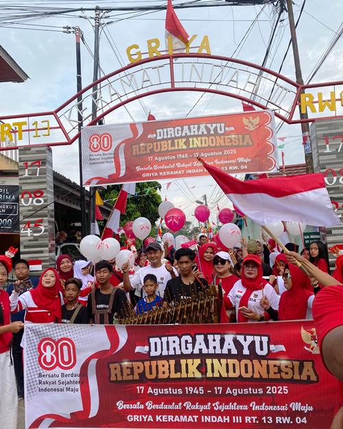 Semarak Kemerdekaan di Griya Keramat Indah 3: Jalan Santai hingga Aneka Lomba Meriahkan HUT RI ke-80