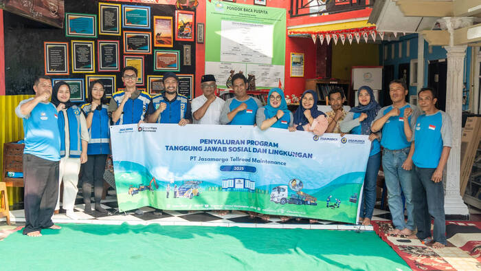 PT Jasamarga Tollroad Maintenance Salurkan Bantuan untuk Pondok Baca Puspita Wonosobo. Foto : viralsumsel.com