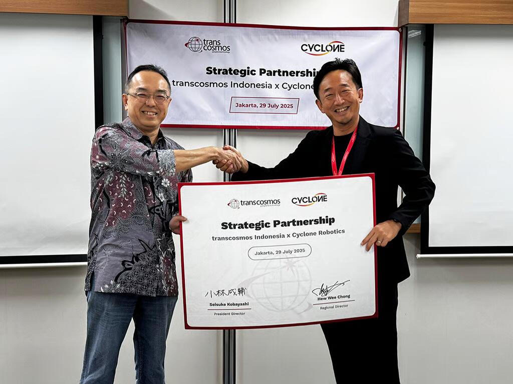 transcosmos Indonesia dan Cyclone Robotics Jalin Kemitraan Strategis untuk Tingkatkan Layanan BPO Berbasis RPA. Foto: viralsumsel.com