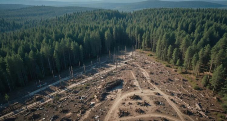 Deforestasi berkontribusi pada meningkatnya Gas Rumah Kaca. Foto: viralsumsel.com