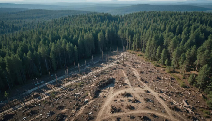 Deforestasi berkontribusi pada meningkatnya Gas Rumah Kaca. Foto: viralsumsel.com