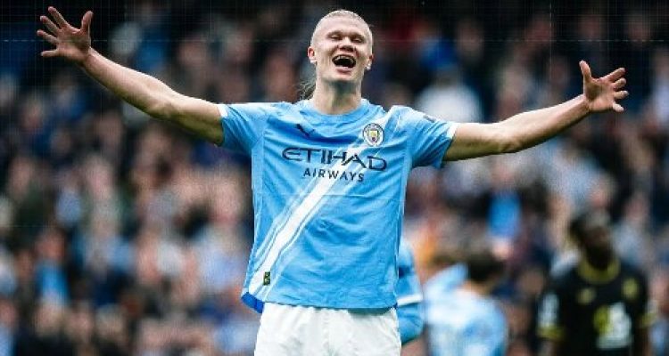 Haaland Cetak Brace, Manchester City Hancurkan Burnley 5-1 di Etihad Stadium