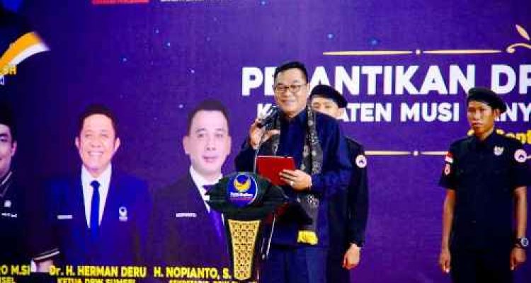 H Toha Tohet Pimpin DPD Partai NasDem Muba Periode 2025–2029, Target 15 Kursi di DPRD Muba