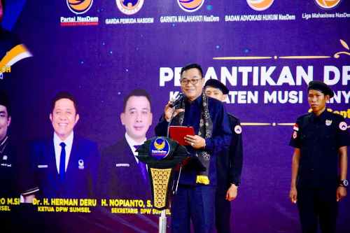 H Toha Tohet Pimpin DPD Partai NasDem Muba Periode 2025–2029, Target 15 Kursi di DPRD Muba
