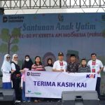 Rayakan HUT ke-80, KAI Sumut Serahkan 8 Ton Beras ke Panti Asuhan di Medan. Foto : viralsumsel.com