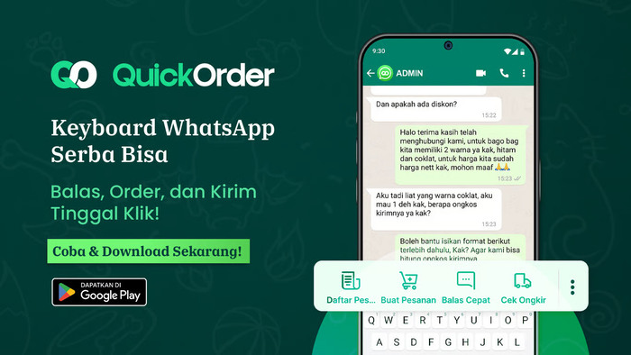 Tenang sekarang ada “QuickOrder”, Aplikasi Keyboard Pengganti Selly yang Bisa Bantu Seller UMKM Makin Satset Jualannya. Foto: viralsumsel.com Tenang sekarang ada “QuickOrder”, Aplikasi Keyboard Pengganti Selly yang Bisa Bantu Seller UMKM Makin Satset Jualannya. Foto: viralsumsel.com