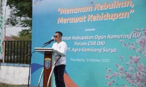 Forum CSR OKI Gerakkan Penanaman 300 Pohon Tabebuya Sambut HUT ke-80 Kabupaten OKI
