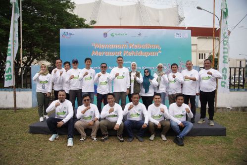Indahkan Kota Kayuagung, 300 Pohon Tabebuya Ditanam Sambut HUT ke-80 Kabupaten OKI