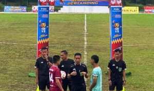 Porprov XV Sumsel 2025: Palembang Libas Banyuasin 5–2 di Bawah Guyuran Hujan, Pesta Gol di Stadion Hindoli