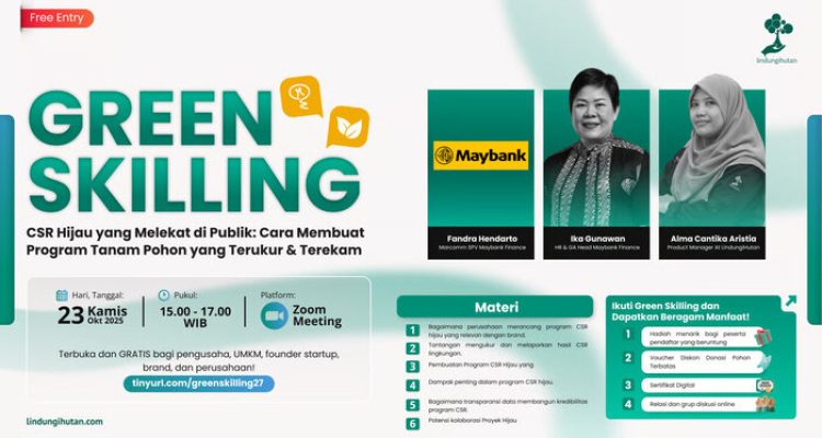 Green Skilling #27 Bahas Strategi CSR Hijau yang Melekat di Publik. Foto: viralsumsel.com