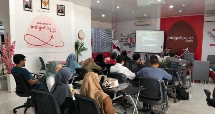 Acara “AI Connect for Pegiat Literasi” oleh Telkom AI Connect Aceh bersama Komunitas Literasi. Foto: viralsumsel.com