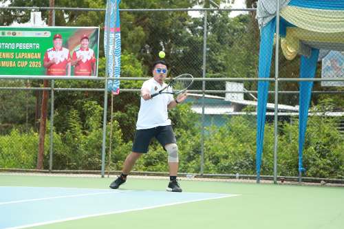 Turnamen Tenis Dandim 0401/Muba Cup 2025 Resmi Bergulir, Ratusan Peserta Padati Lapangan Randik Sekayu